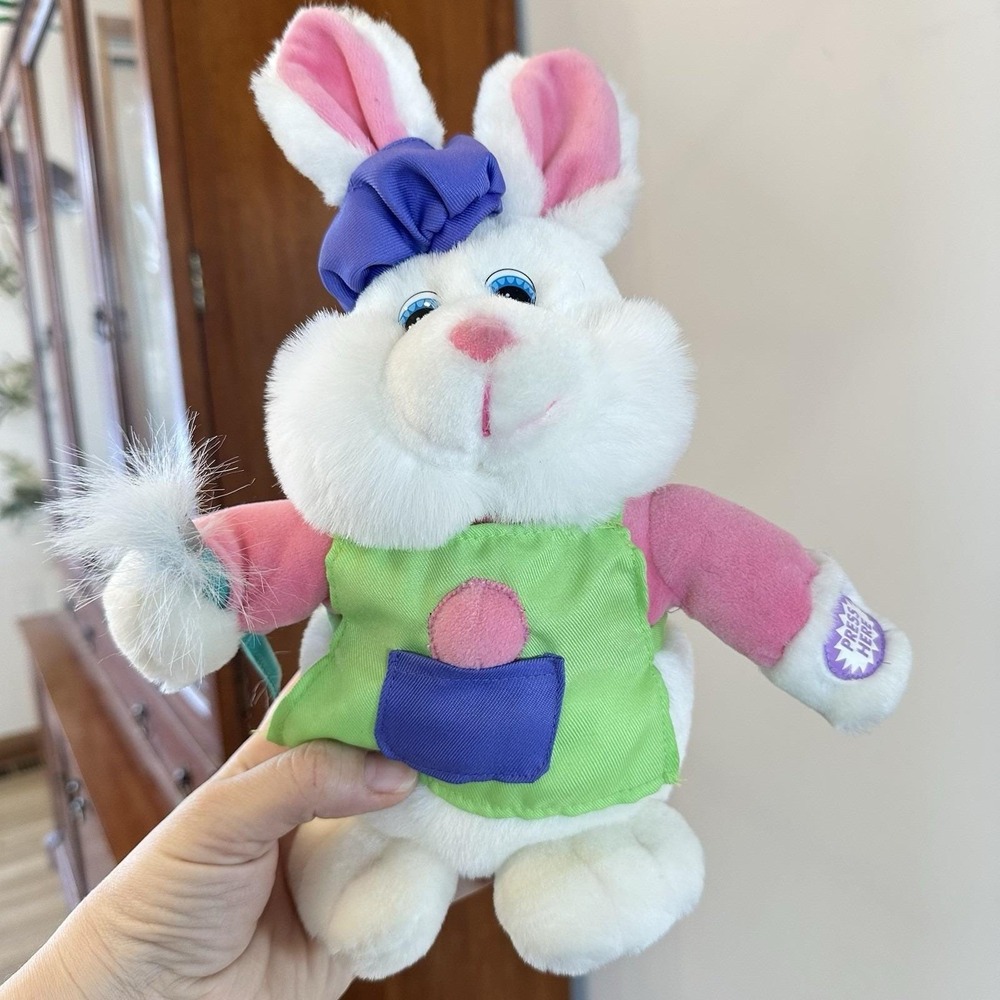 VTG Dan Dee Dancing Singing Easter Bunny Plush Painter "Lets Giggle Again"